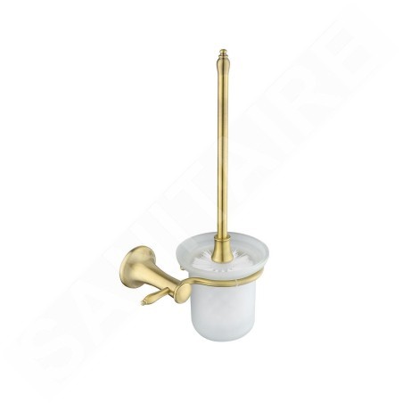 Novaservis Ferro Antica - Brosse de toilette murale avec support, verre dépoli/bronze AAI14BR