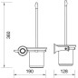 Novaservis Ferro Antica - Brosse de toilette murale avec support, verre dépoli/bronze AAI14BR