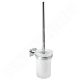 Novaservis Ferro Greta - Brosse WC murale avec support, verre mat/chrome AGR14