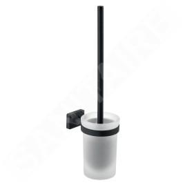 Novaservis Ferro Greta - Brosse de toilette avec support, noir mat AGR14BL