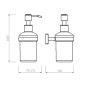 Novaservis Ferro Greta - Distributeur de savon avec support, verre/noir mat AGR34BL