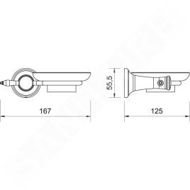 Novaservis Ferro Retro - Porte-savon avec support, chrome ARE02