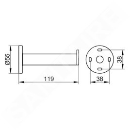 Keuco Plan - Réservoir de papier toilette, alu elox argenté / chrome 14963170000