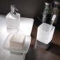 Sapho Accessoires de salle de bains Gedy - Gobelet pour brosses à dents et dentifrice, verre mat/chrome 549813