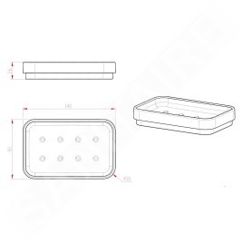 Sapho Gedy Seventy - Porte-savon à poser, tortora 631152