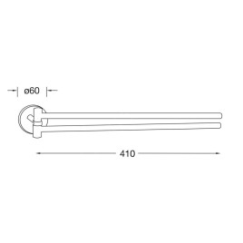 Steinberg 650 - Porte-serviettes, longueur 440 mm, chrome 650 2550