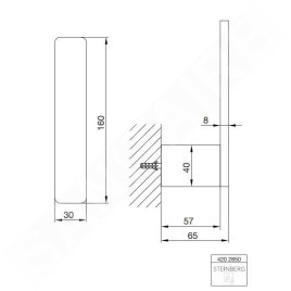 Steinberg 420 - Porte-papier toilette, chrome 420 2850