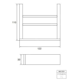 Steinberg 460 - Porte-savon mural avec support, verre dépoli / chrome 460 2201