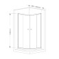 Aqualine Arleta - Cabine de douche 90x90 cm, chrome/verre clair HLS900Y