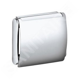 Keuco Plan - Porte-rouleau toilette avec couvercle, inox 14960070000