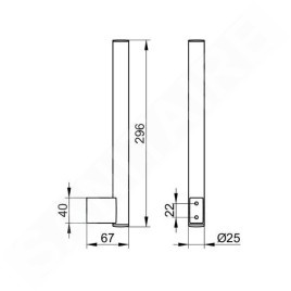 Keuco Plan - Porte-papier toilette de rechange, inox 14963070002