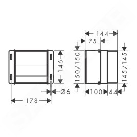 Hansgrohe XtraStoris Original - Porte-papier toilette encastré, acier brossé 56065800