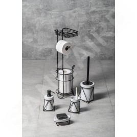Sapho Ridder Mila - Porte-papier hygiénique, avec étagère, noir 2163910