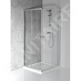Aqualine Agga - Cabine de douche 80x80 cm, chrome/verre clair HLF808Y