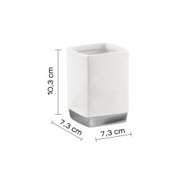 Sapho Gedy Lucy - Porte brosses à dents et dentifrice, blanc LY98
