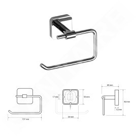 Sapho Insia - Porte-papier toilette, chrome IS017