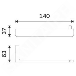 Nimco Maya - Porte-papier hygiénique, blanc MAB 29055-05