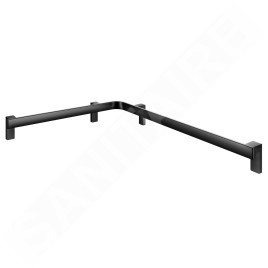 Keuco Axess - Barre de maintien 65x85 cm, d'angle, noir mat 35011378602