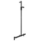 Keuco Axess - Barre de maintien avec barre de douche 70x130 cm, avec support de douche, noir mat 35014377013