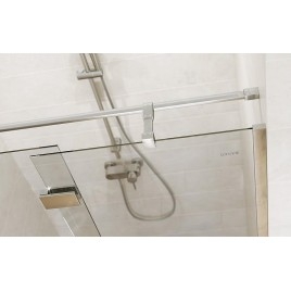 Cersanit Crea - Porte de douche 100x202 cm, droite, chrome/verre clair S159-002