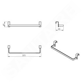 Sapho Accessoires de salle de bains Gedy - Porte-serviettes, chrome 212913