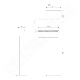 Sapho Accessoires de salle de bains Gedy - Porte-serviettes sur pied, chrome 133113