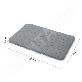 Sapho Accessoires de salle de bains Gedy - Tapis de salle de bains 50 x 80 cm, avec antidérapant, gris 96MS508008