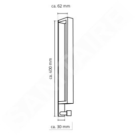 Sapho Ridder - Porte-serviettes, longueur 40 cm, avec crochet, inox 11122100