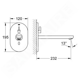 Grohe Eurosmart CE - Mitigeur de lavabo électronique encastré, chrome 36376000