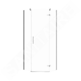 Cersanit Jota - Cabine de douche 80x80 cm, droite, chrome/verre clair S160-009