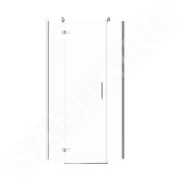 Cersanit Jota - Cabine de douche 80x80 cm, gauche, chrome/verre clair S160-010