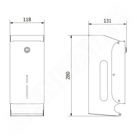 Sapho Série Hôtel - Distributeur pour 2 rouleaux de papier hygiénique, inox 05101.B