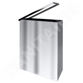 Sapho Série Hôtel - Poubelle mural 25 l, inox brossé XP006