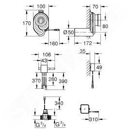 Grohe Accessoires - Capteur de température pour les urinoirs 39368000