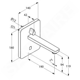 Kludi Zenta - Mitigeur de lavabo électronique encastré, chrome 3850005