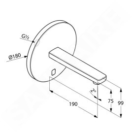 Kludi Zenta - Mitigeur de lavabo électronique encastré, chrome 3850305