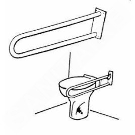 Novaservis Accessoires de salles de bain - Poignée double 564 mm, blanc R6655,11