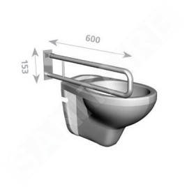 Novaservis Accessoires de salles de bain - Poignée double 564 mm, acier inoxydable poli R6660,44
