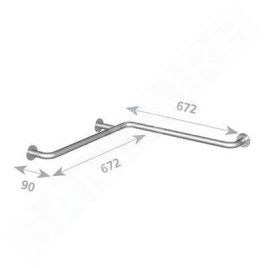 Novaservis Accessoires de salles de bain - Poignée, acier inoxydable poli R6690,44