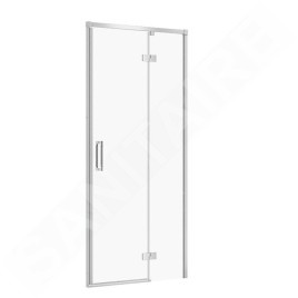 Cersanit Larga - Porte de douche 90x195 cm, droite, chrome/verre clair S932-116