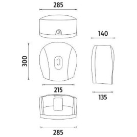 Nimco Autres - Distributeur de papier hygiénique, argent métallique HP 9555J-04