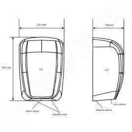 Jet Dryer Sèche-mains - Sèche-mains Storm, plastique ABS blanc 8596220006370