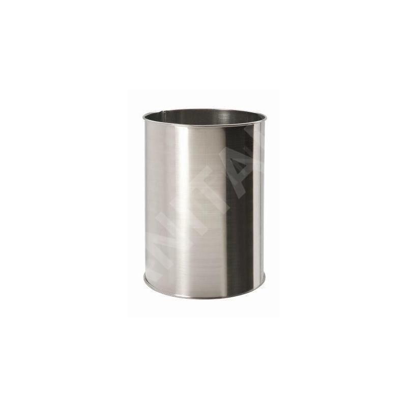 Sapho Série Hôtel - Poubelle sans couvercle 9 L, inox brossé XP014