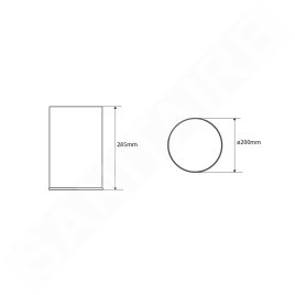 Sapho Série Hôtel - Poubelle sans couvercle 9 L, inox brossé XP014