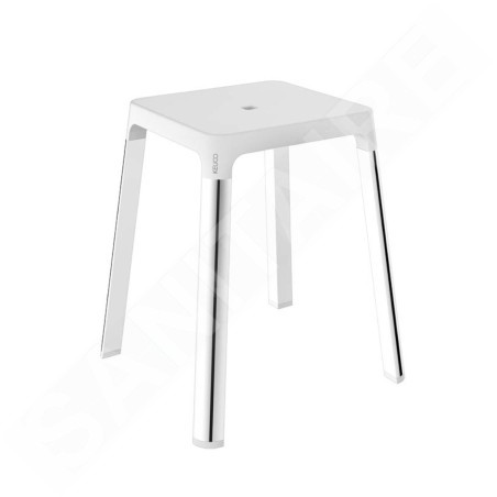 Keuco Axess - Tabouret de salle de bains, chrome/blanc 35082010051