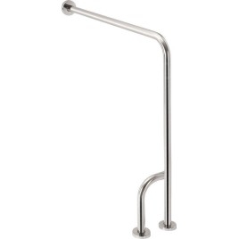 Sapho Équipement de salle de bain - Support de main courante 800x850 mm, gauche, inox XH526