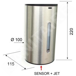 Sapho Série Hôtel - Distributeur de savon liquide sans contact, 650 ml, inox SE071