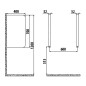 Sapho Accessoires - Paroi de séparation pour urinoir 400x700 mm, blanc TP690