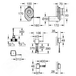 Grohe Accessoires - Capteur de température avec Bluetooth pour les urinoirs 39369000