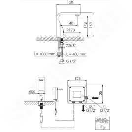 Steinberg 230 - Robinet de lavabo électronique, chrome 230 2090